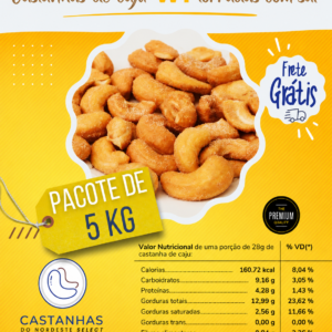Castanhas de Caju W1 Torrada Com Sal