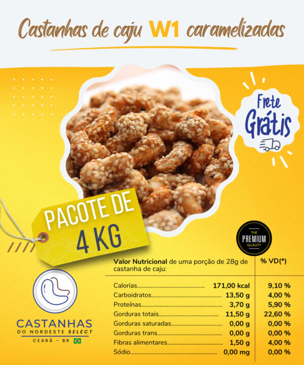 Castanhas de Caju Caramelizadas